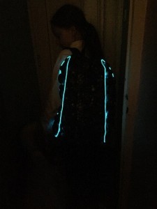 Backpack with electroluminescent wire