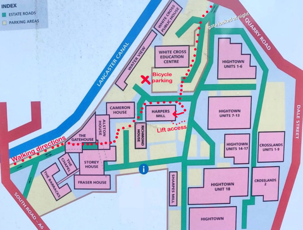 A map of the White Cross Business Park estate